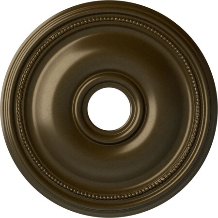 Ekena Millwork Bradford Ceiling Medallion (Fits Canopies up to 4 3/8"), 18 1/8"OD x 3 3/4"ID x 1 1/8"P, Brass CM18BRBRS